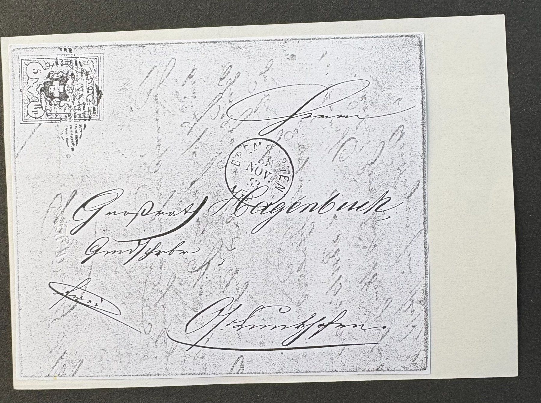 Tutti i francobolli: FALTBRIEF SCHWEIZ 1851 RAYON I MIT ATTEST – Usato da Ostermundigen venduto da Heavenmaus75 3