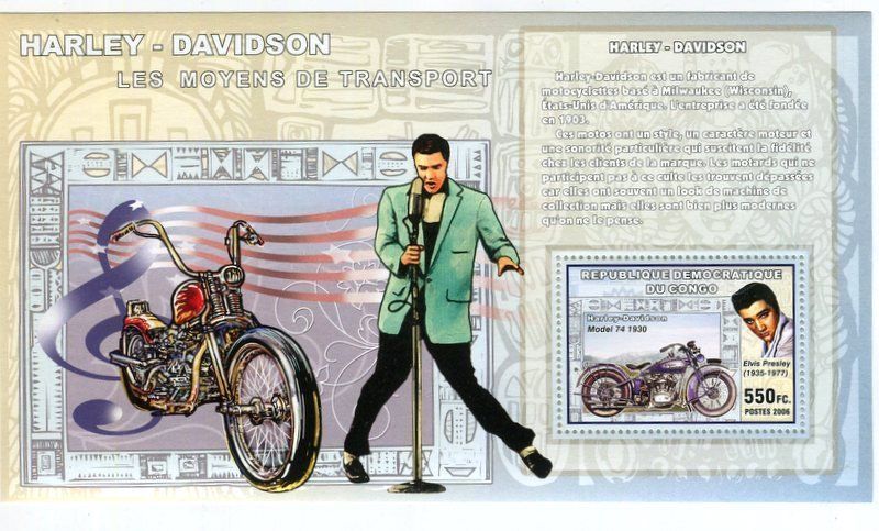 Tous les timbres: Block "Elvis Presley". Kongo. – Neuf avec emballage d'origine à Basel par Butsch5