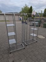 Kleiderständer Metall Grau Rollbar 2 Stk.