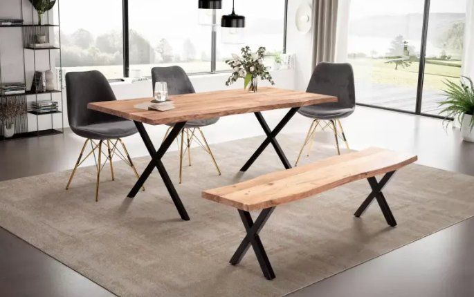 Tavoli: Table à manger en bois massif  banc – Usato da Renens VD venduto da haidid 1
