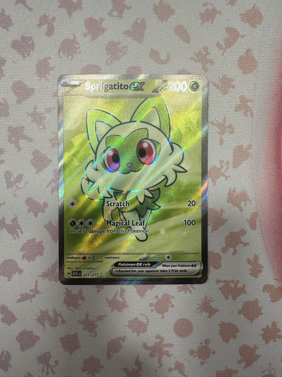 Pokémon Sammelbilder & Trading cards: Sprigatito ex ASC 251 ENG ab 1.-- – Gebraucht aus Recherswil von Nitschy