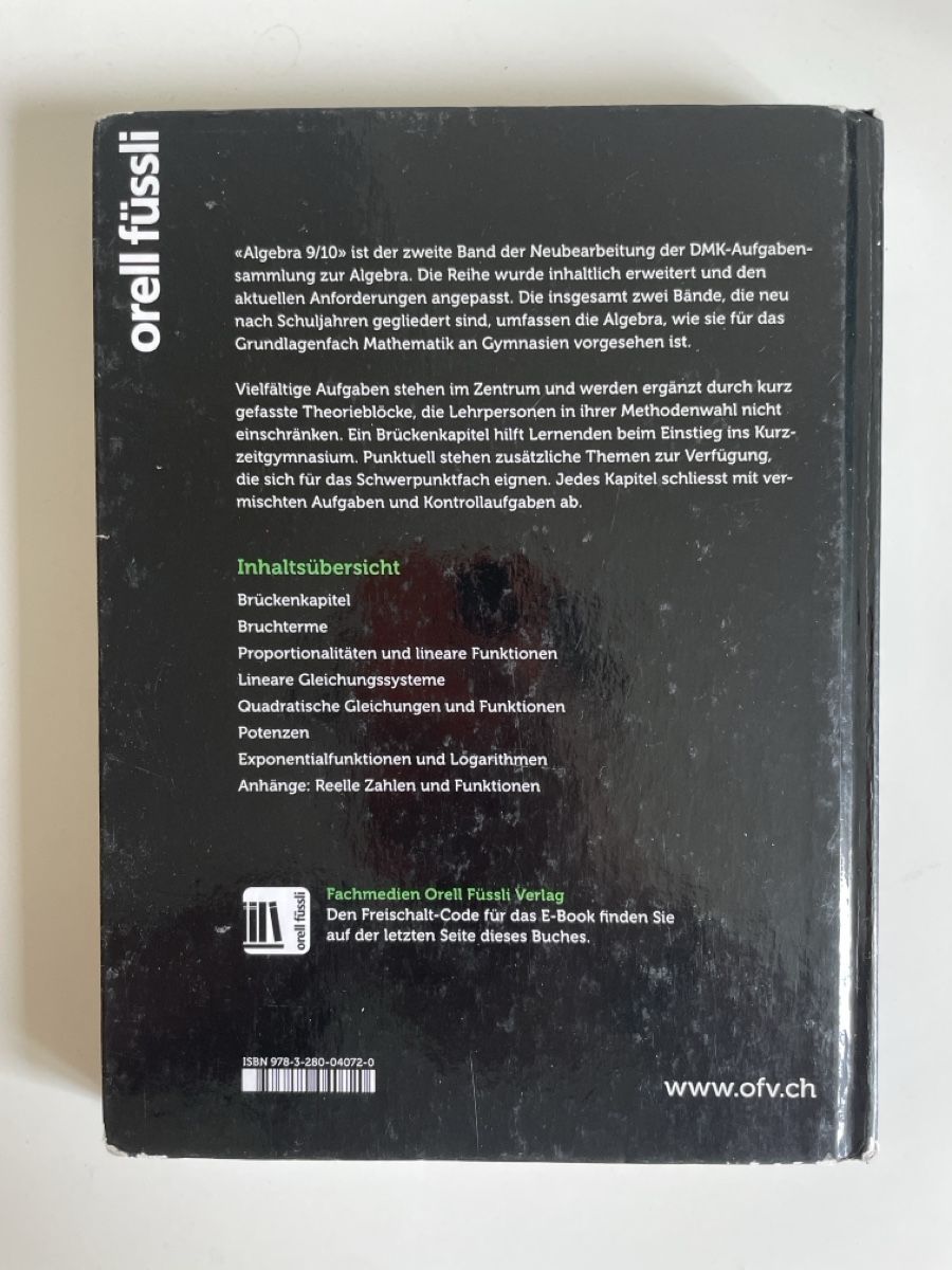 Livres: Mathebuch Algebra 9/10 – D'occasion à Zürich par mar_x8z8 1