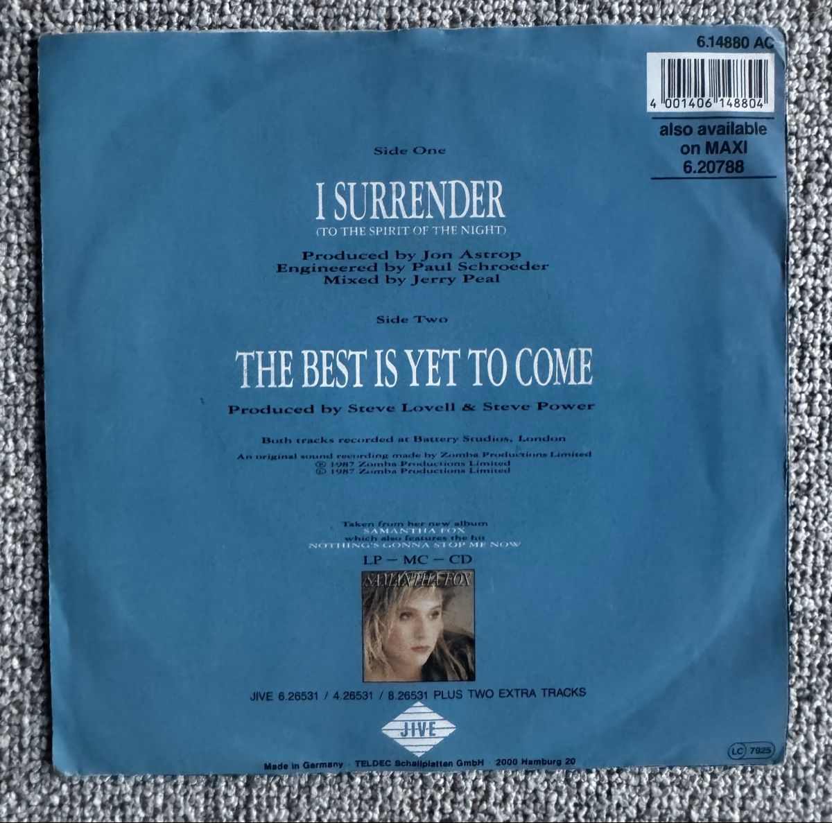 Schallplatten: Samantha Fox - I Surrender - 7" Single - 80s – Gebraucht aus Rorbas von BlackstarRecords 1