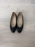 Chanel Ballet Flats Black Leather, Size 37.5