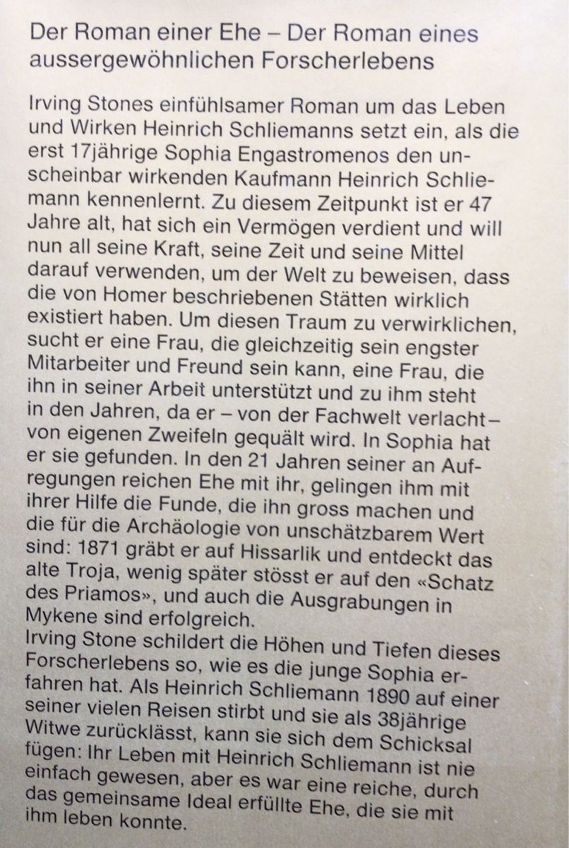 Bücher: Irving Stone - Troja entdeckt - Das Leben der Schliemanns – Neu (gemäss Beschreibung) aus Ennetbaden von Nab2012 5