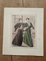 Modezeichnung Damenmode 1894 ,2 verschiedene Ansichten 