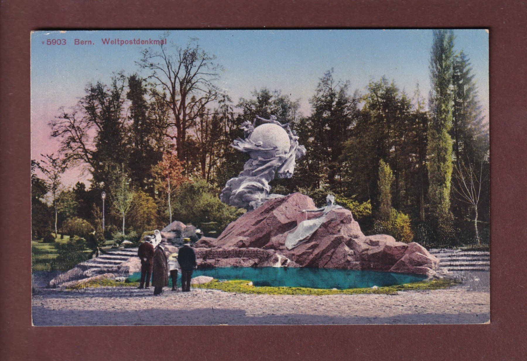 Cartoline postali: BERN - Weltpostdenkmal - 1923 – Usato da Pully venduto da nicecards
