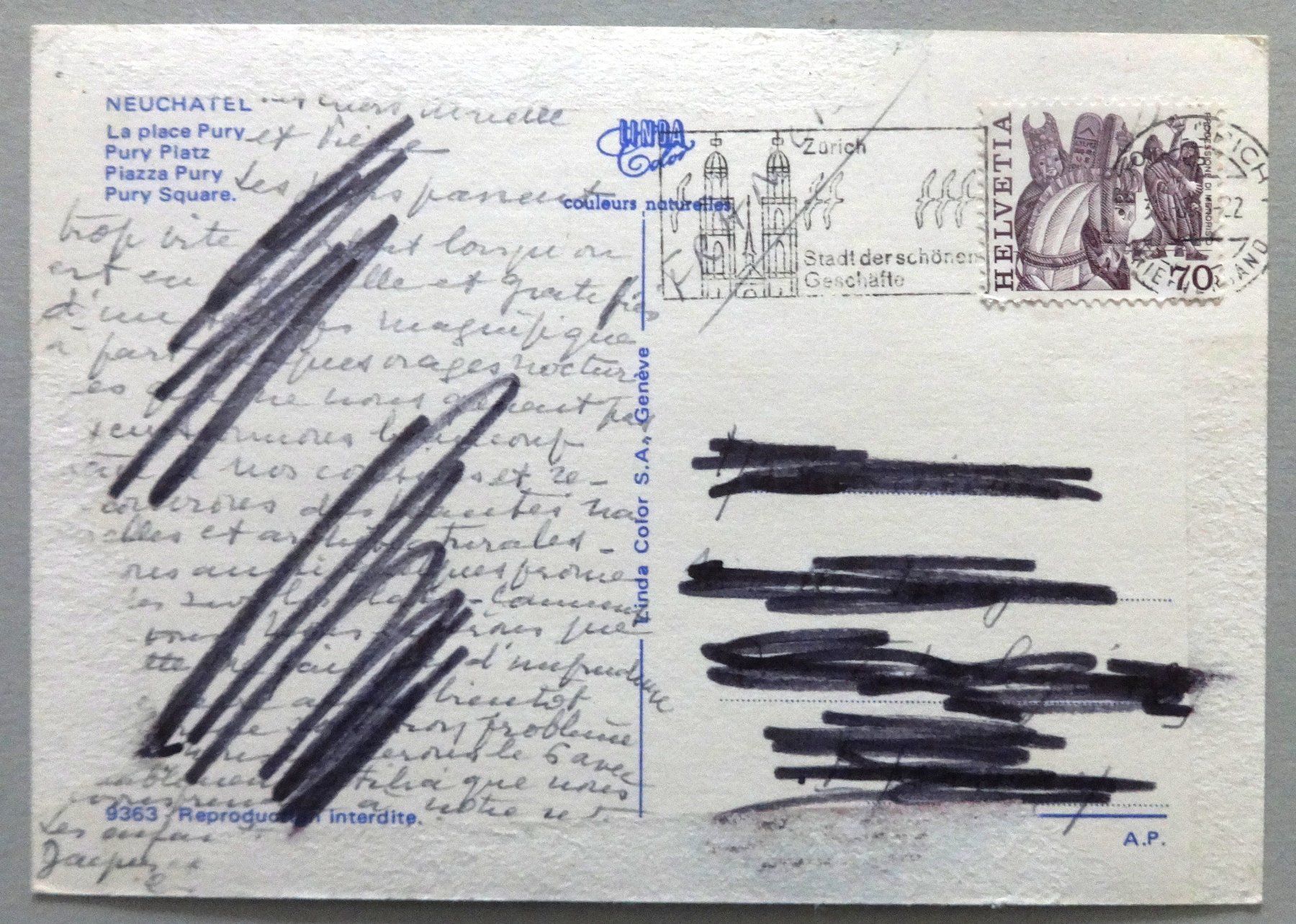 Cartoline postali: Neuchâtel - Place Pury – Difettoso da Fétigny venduto da Billy2miny 1