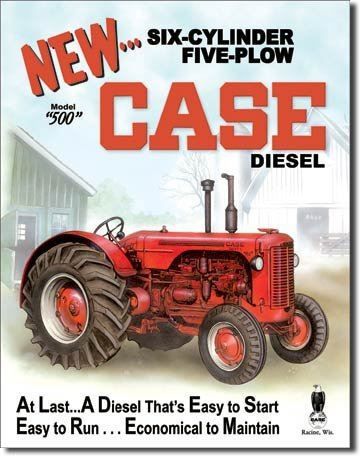 Schilder: Blechschild-NEW CASE-SIX CYLINDER FIVE P - 30 X 40 CM – Neu und originalverpackt aus Rupperswil von big-one-sale