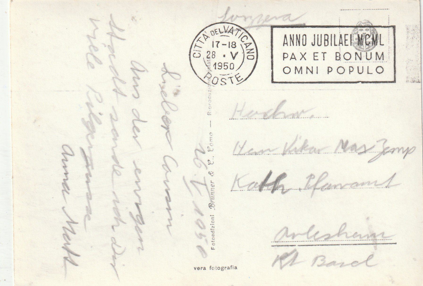 Cartes postales: Rom. Papst Pius XII 1950 – D'occasion à Lumbrein par made02 1