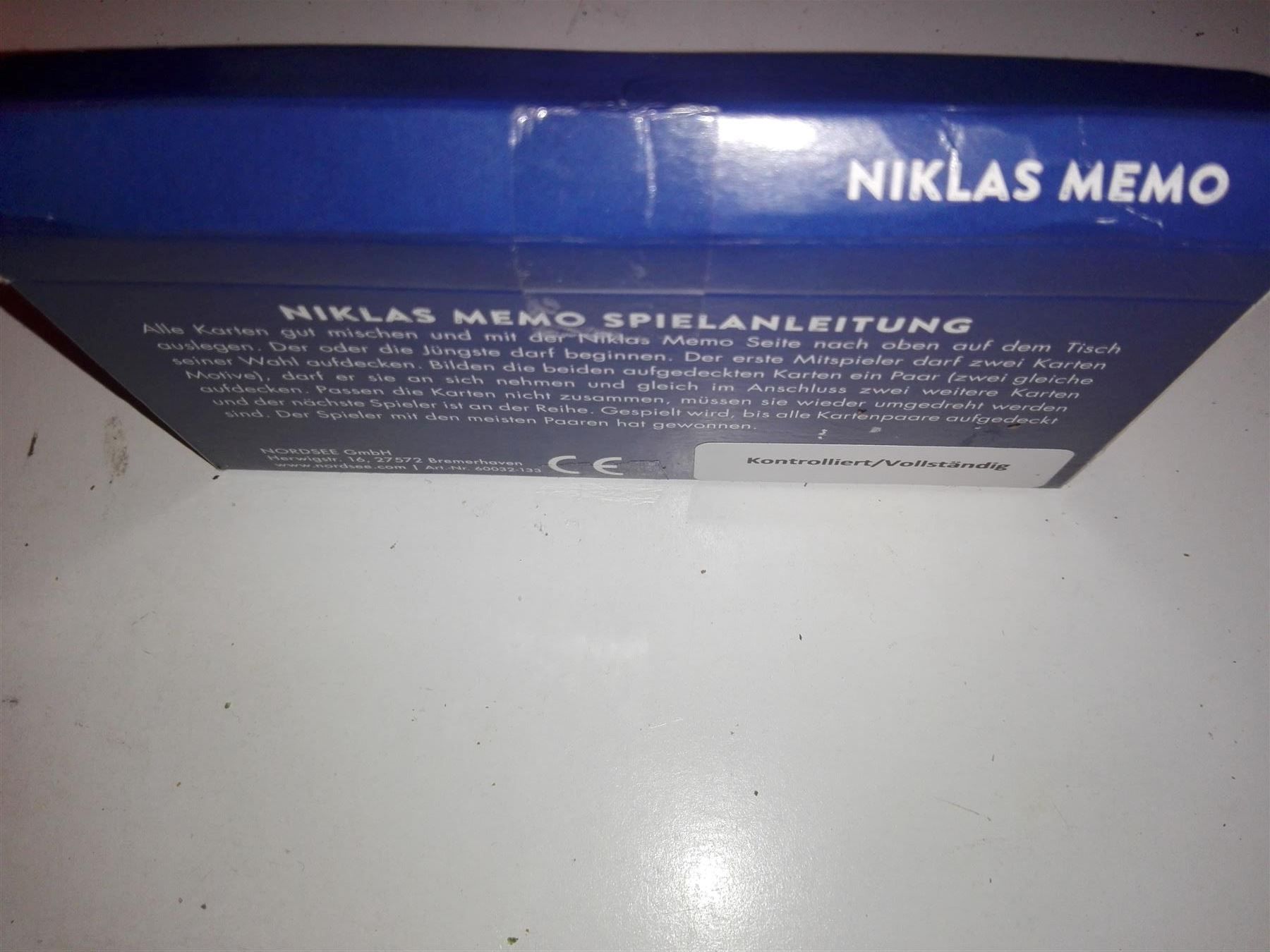 Giochi: Niklas Memo   (Nordsee) – Usato da St. Gallen venduto da elk2021 1