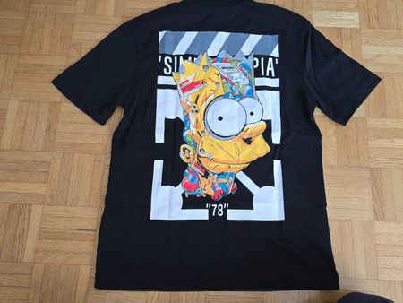 Off-White Bart Simpson T-Shirt Schwarz Gr. S