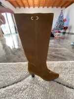 Maje Designer Samt Leder Stiefel NEU Braun Gr. 39