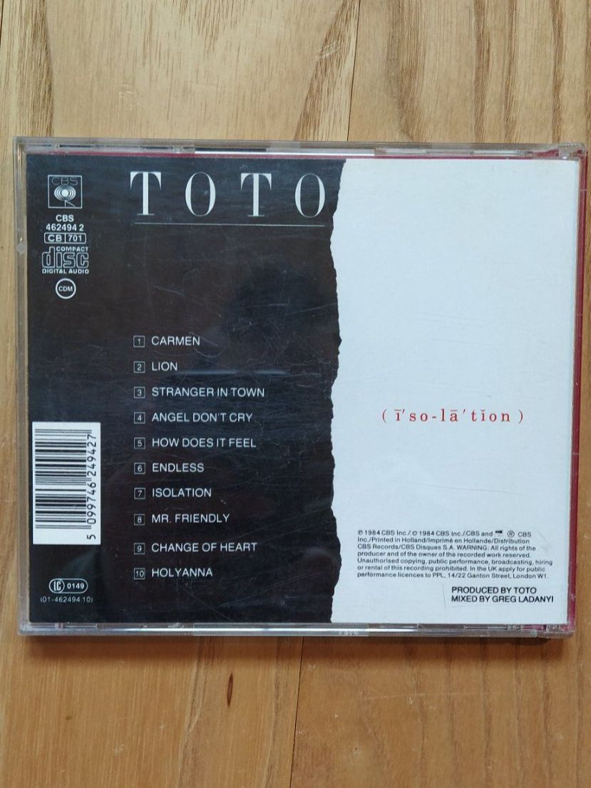 CD: TOTO - Isolation - seltene CD – Usato da Männedorf venduto da Yoshi_87 2