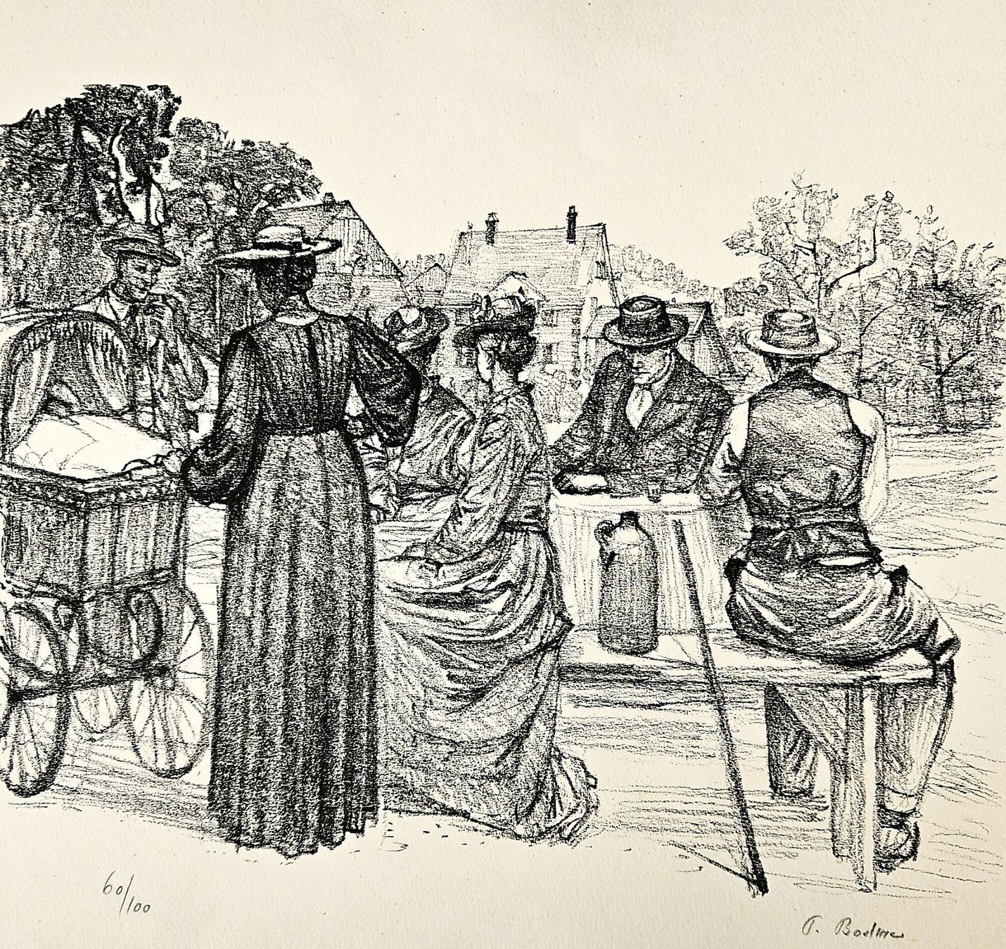 Grafica & Litografie: Paul BODMER (1886-1983) - Lithographie – Usato da Elgg venduto da cuendetkunst
