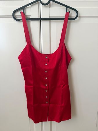 Top rot reine Seide Grösse 36/38 guter Zustand