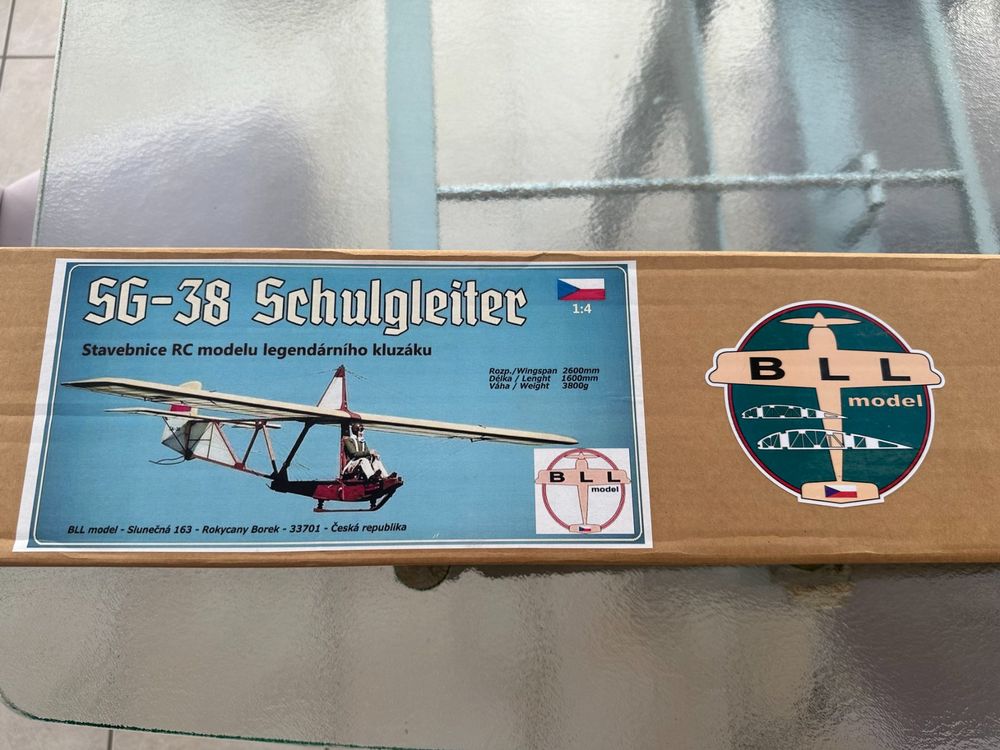 Schulgleiter SG 38 Modellbausatz - Lasergeschnitten 1:24 Made In Germany