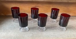 70er Jahre Rotweinglas Glas Trinkglas