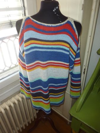 pull à rayures mi-saison L marque RED SOUL pour femme