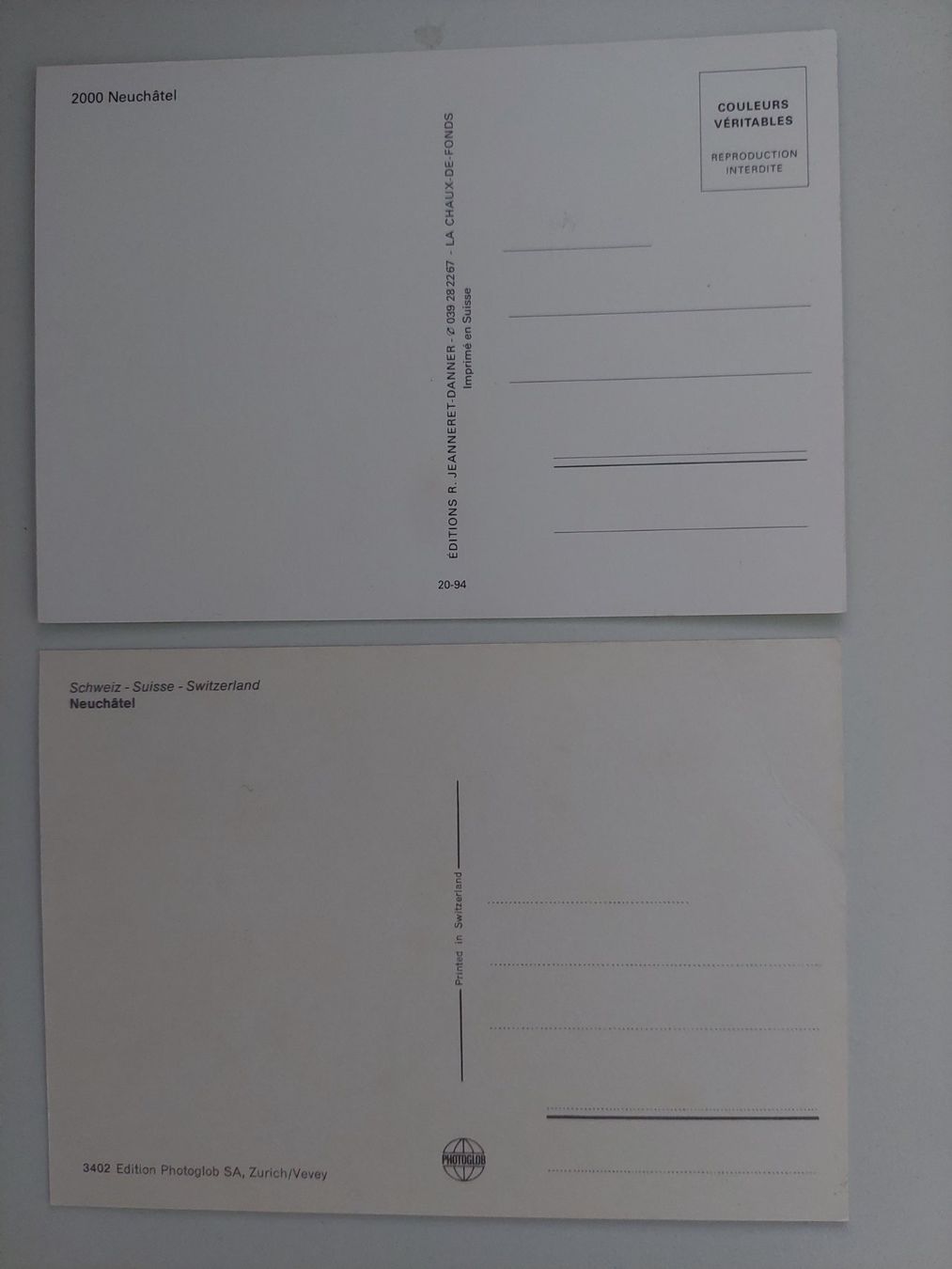 Cartoline postali: 2 Ansichtskarten "Neuenburg" – Nuovo (secondo la descrizione) da Wil SG venduto da ram_c5j2 1