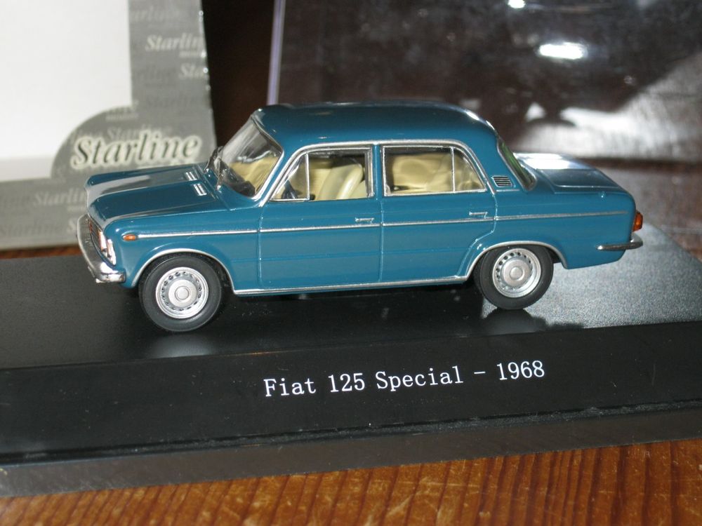 Miniature Starline 1/43 – Fiat 125 Special 1968 – Bleue – Très Bon état Avec Boîte