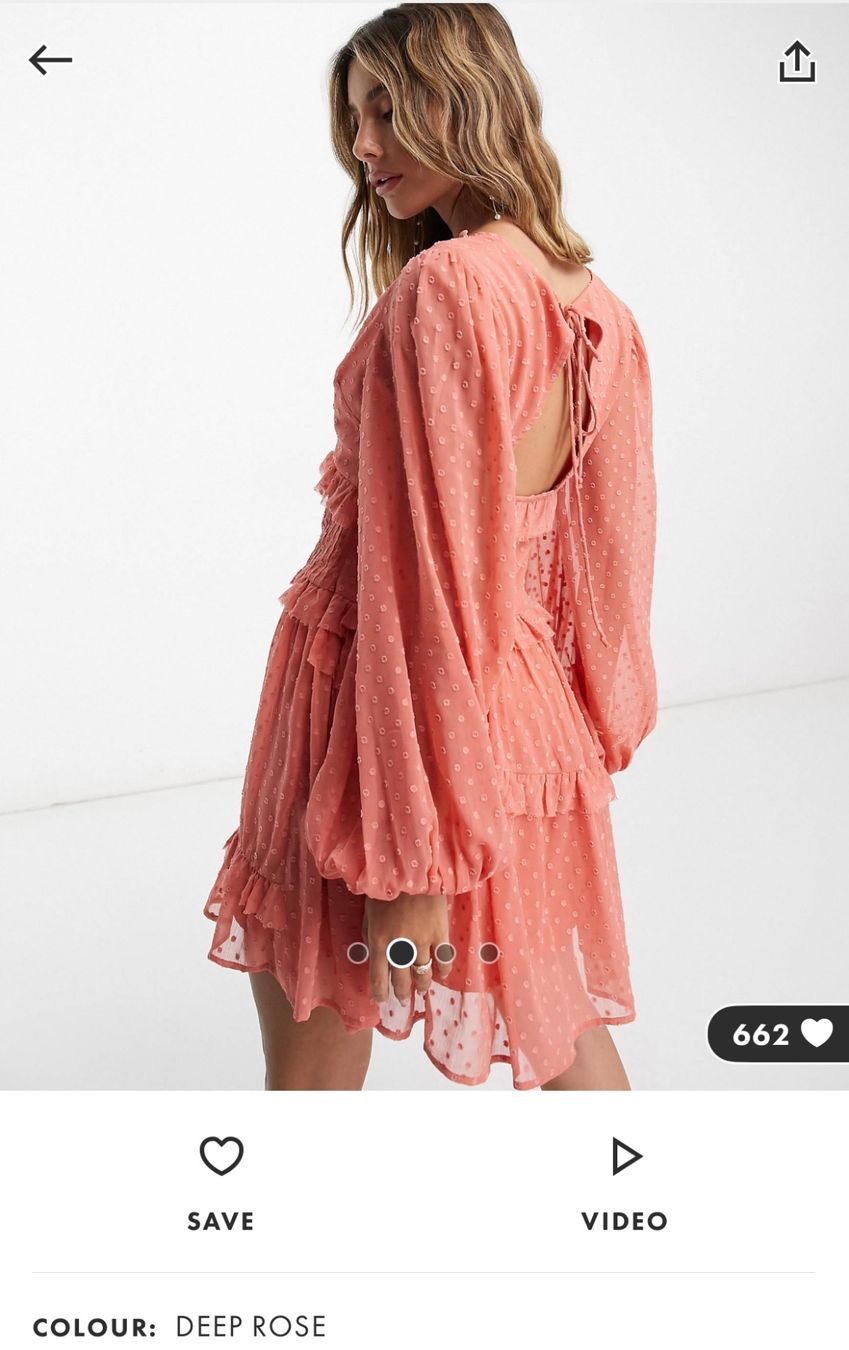 Asos Vestiti: Lachsfarbenes Kleid, Gr. 32 – Nuovo e nell'imballaggio originale da Arbon venduto da llaauraa 3