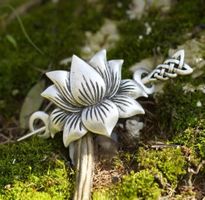 NEU! Haarnadel Keltisch Vintage Viking Style Silber Lotus
