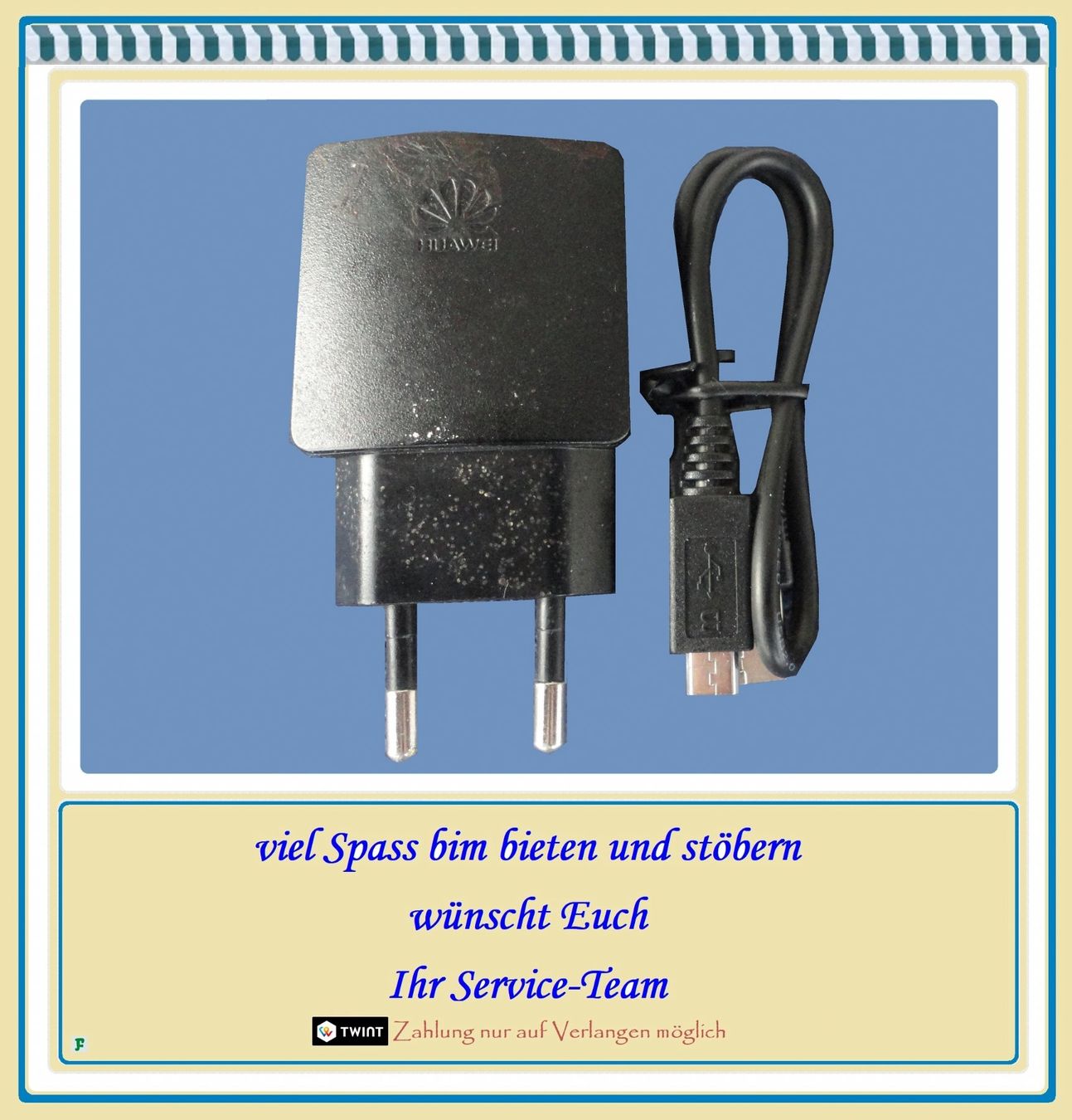 Huawei Caricabatterie: HUAWEI Ladegerät mit Micro ↔ USB-Kabel – Usato da Münchwilen TG venduto da FLOHMIFLITZER 1