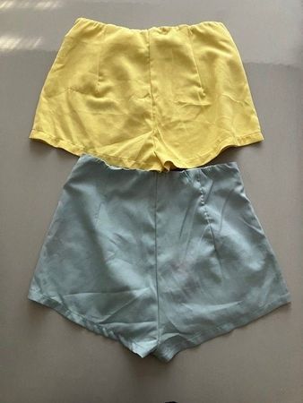 Shorts femme jaune et bleu taille L