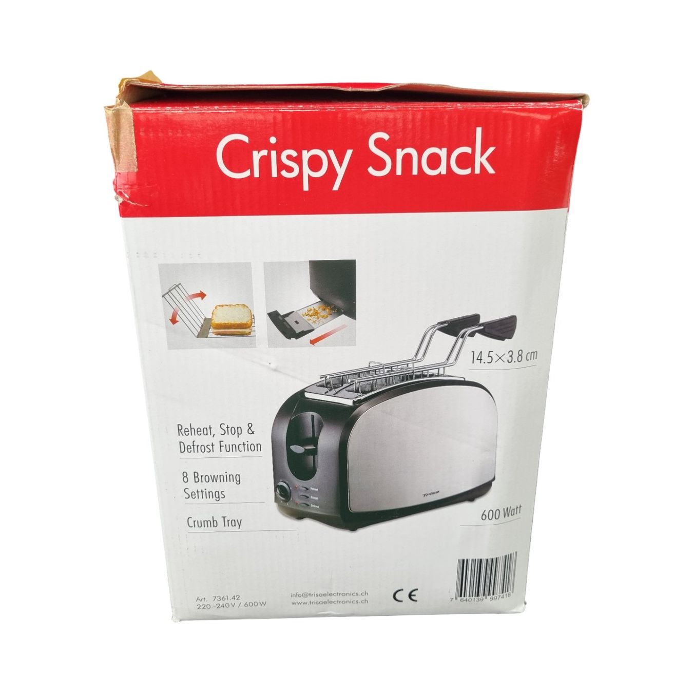 Trisa Elettrodomestici da cucina: TRISA Crispy Snack Toaster – Nuovo (secondo la descrizione) da Wangen b. Olten venduto da Restwert_Wangen 9