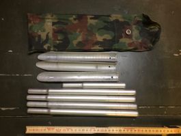 Schweizer Armee Zeltgestänge Militärzelt Militär Zeltbesteck
