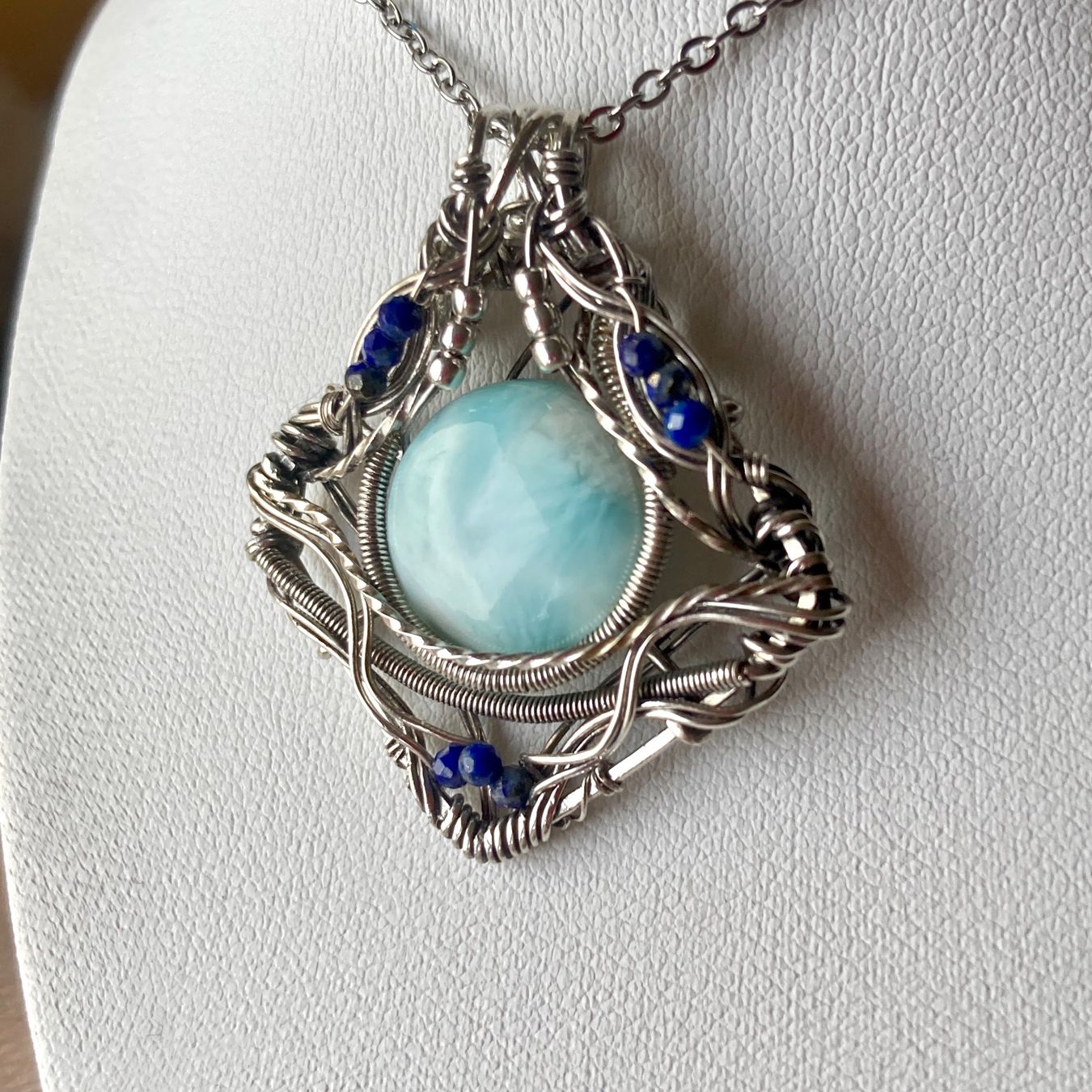 Catenine: Larimar Halskette in Silber 925 – Nuovo (secondo la descrizione) da Solothurn venduto da Kiki_Di 1