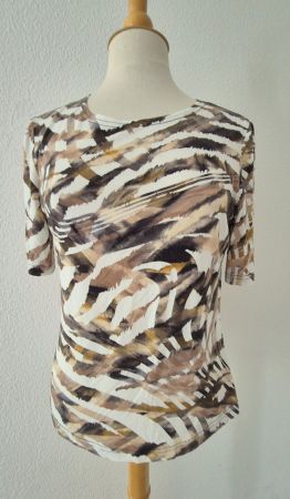 EVA KYBURZ 38 M SHIRT ANIMAL PRINT,  TOP ZU JEANS HOSE ROCK