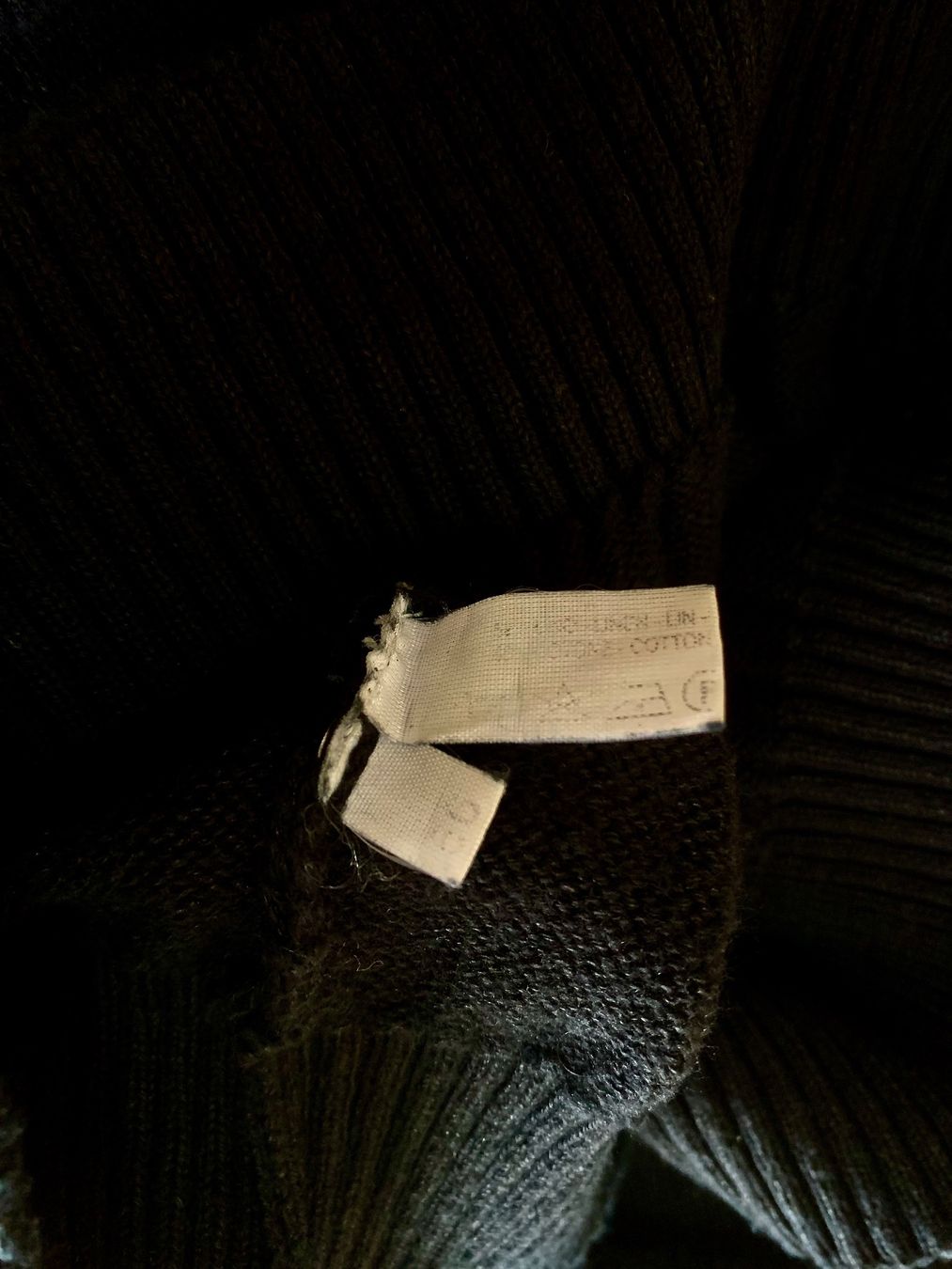 Falconeri Maglioni & Felpe: PULLOVER NERO di FALCONERI. Lino e cotone.Misura 56. VINTAGE – Usato da Vacallo venduto da Ro-Ma76 7