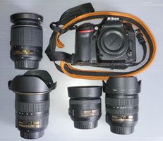 Set Nikon D7200 & Objectifs Nikkor 18-70, 12-24, 35 & 55-200