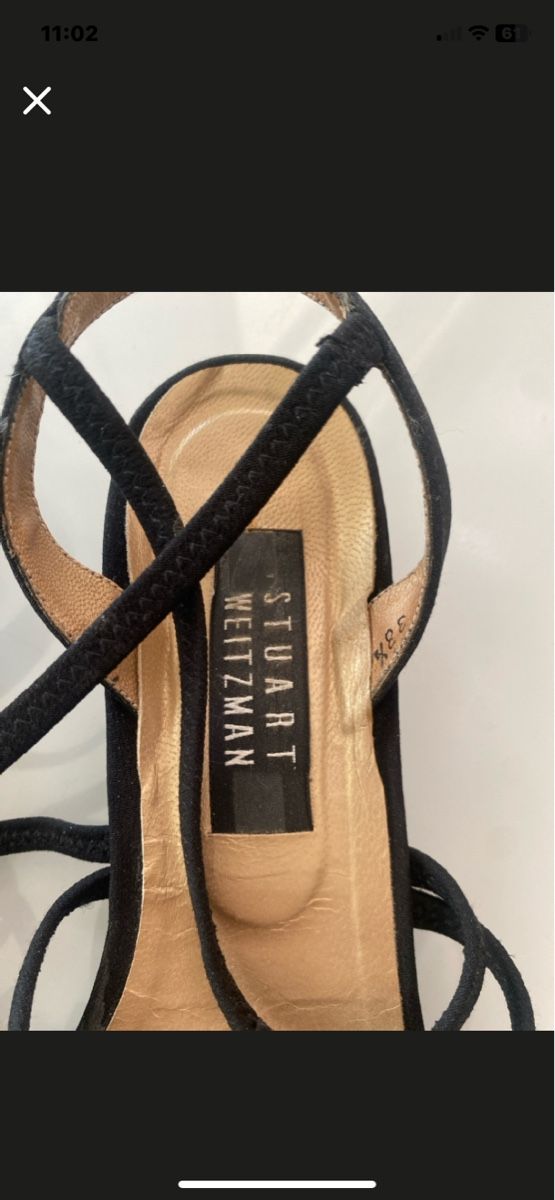 Stuart Weitzman Scarpe da donna: Sandales Stuart Weitzman noires, taille 38.5 - Été! – Usato da Geneve venduto da pat_p76n 2