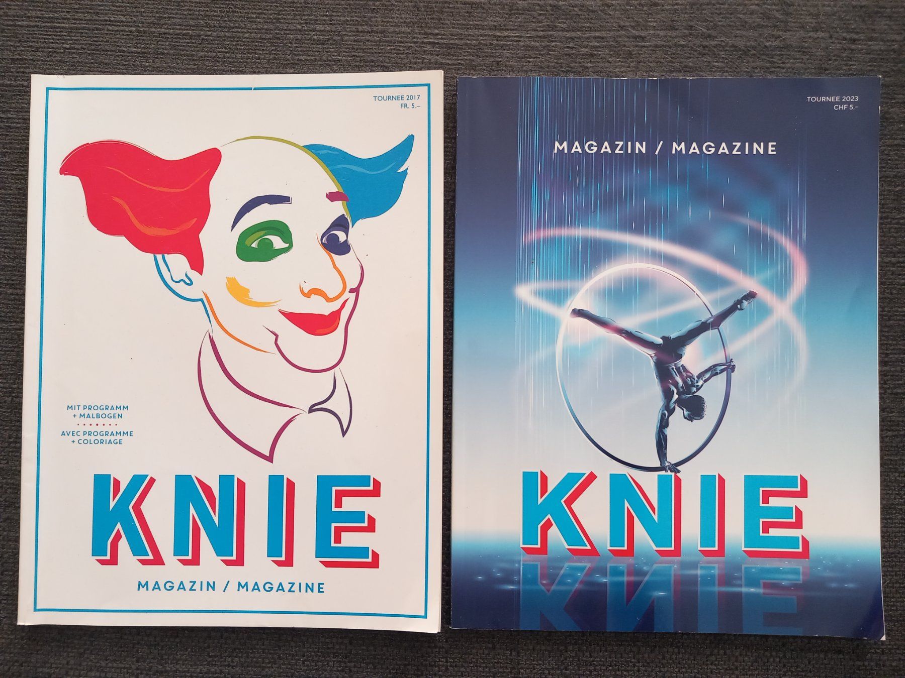 Zeitschriften & Magazine: Lot 2 Magazines/Programmes Cirque Knie 2017 et 2023 – Gebraucht aus Bernex von casimali