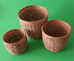 Übertöpfe - 3 Kunstvoll von Hand geflochtene Übertöpfe / 419