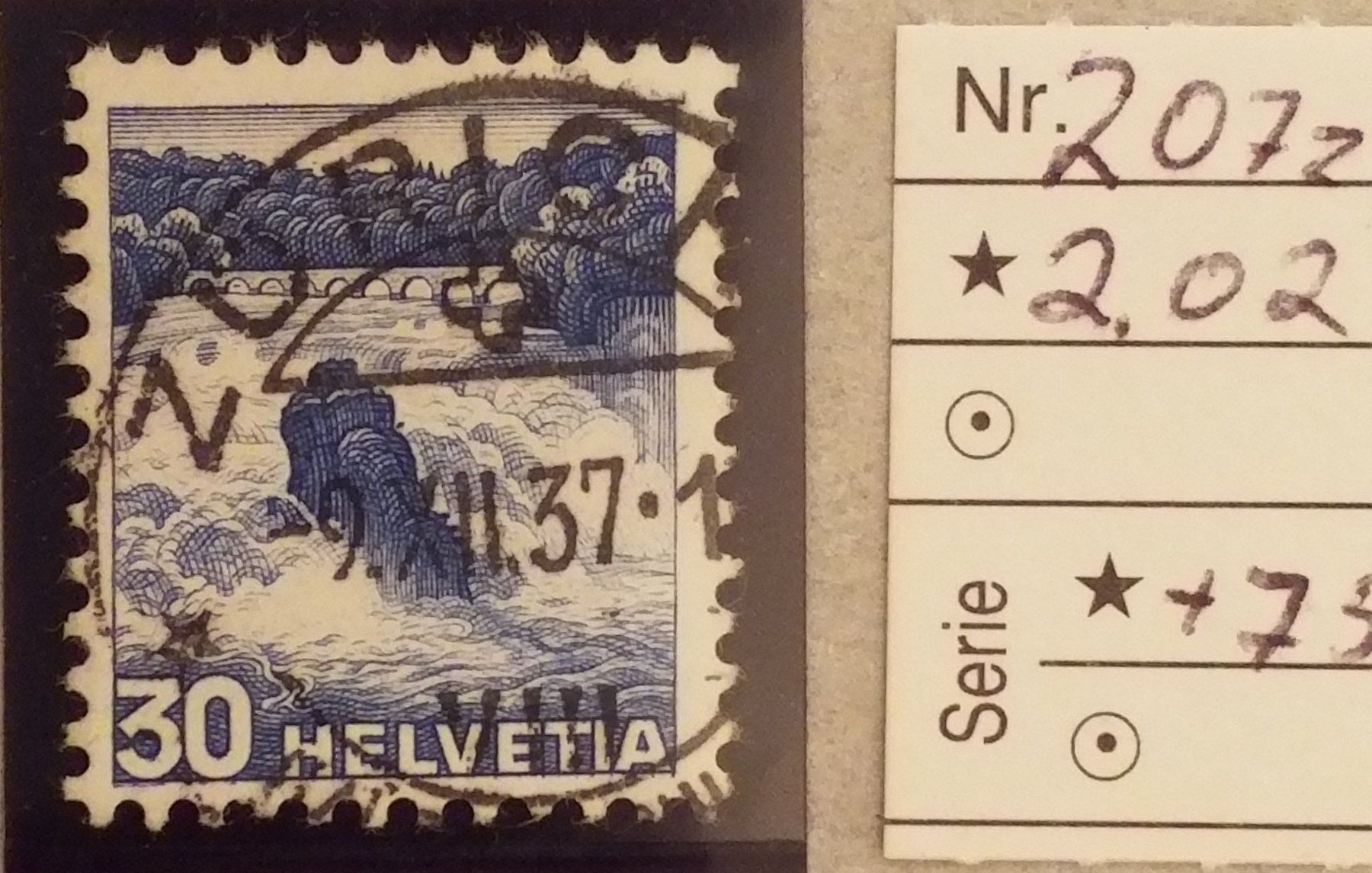 Tutti i francobolli: 1005) Abart  207z.2.02 Kt  75 – Usato da Baden venduto da Eggi 1