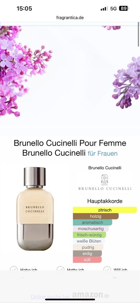 Profumi & Eau de Toilette: Brunello Cucinelli Pour Femme,5 ml – Usato da Sursee venduto da nri_sbv9 1