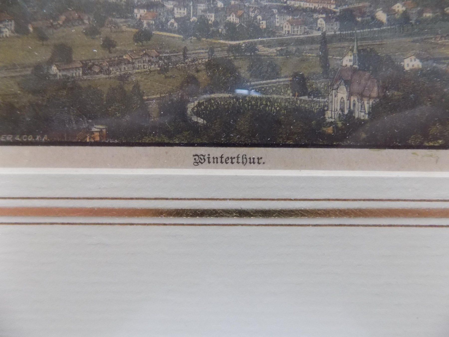 Incisioni: Winterthur Rahmen über Eck vergoldet – Usato da Risch venduto da Rischli15 2