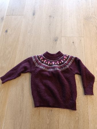Winter Pulli, C&A, ca. 98 Grösse, Lila Strickmuster