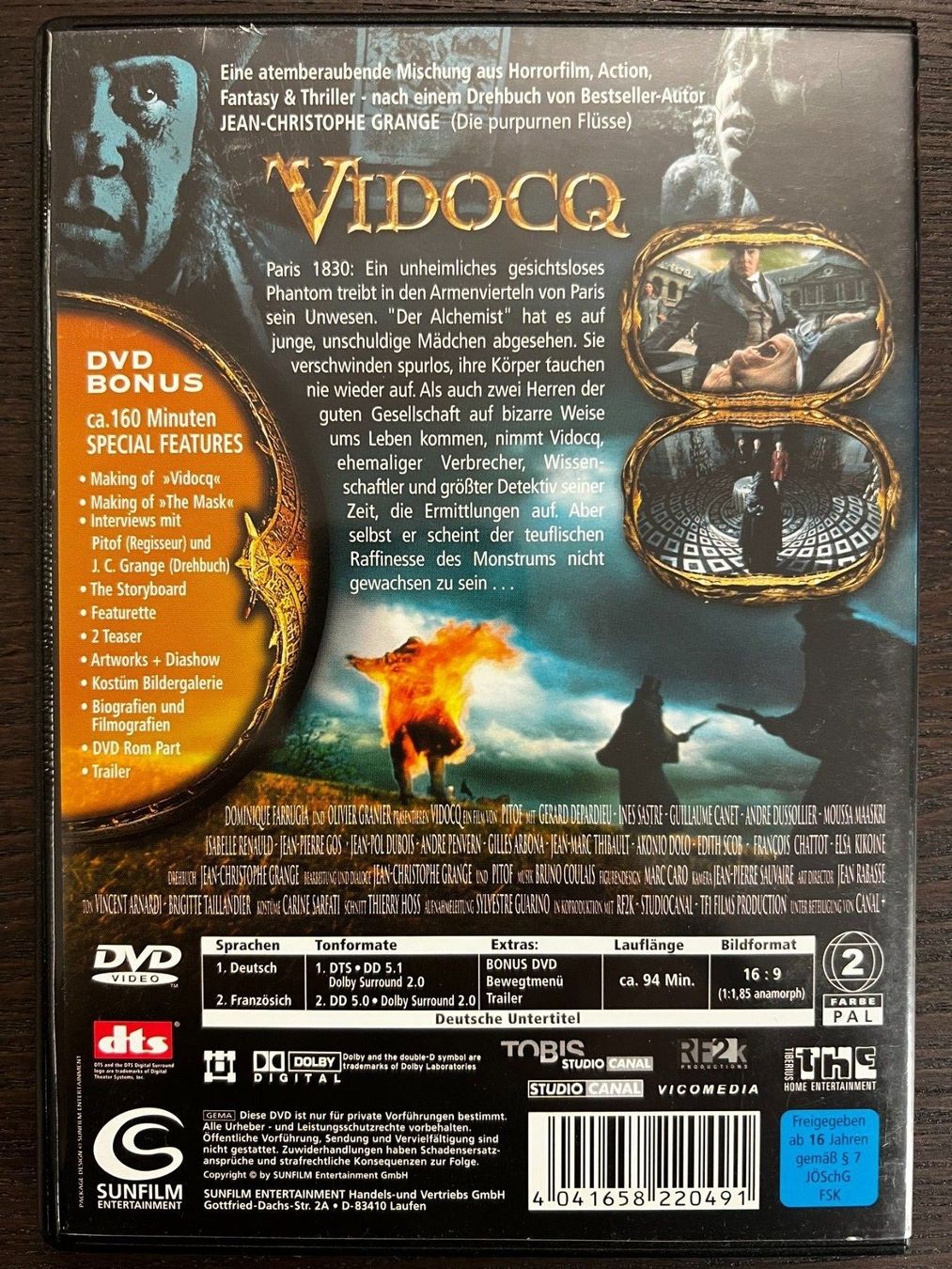 Alle DVDs: Vidocq – Gebraucht aus Zürich von FilmFreunde 1