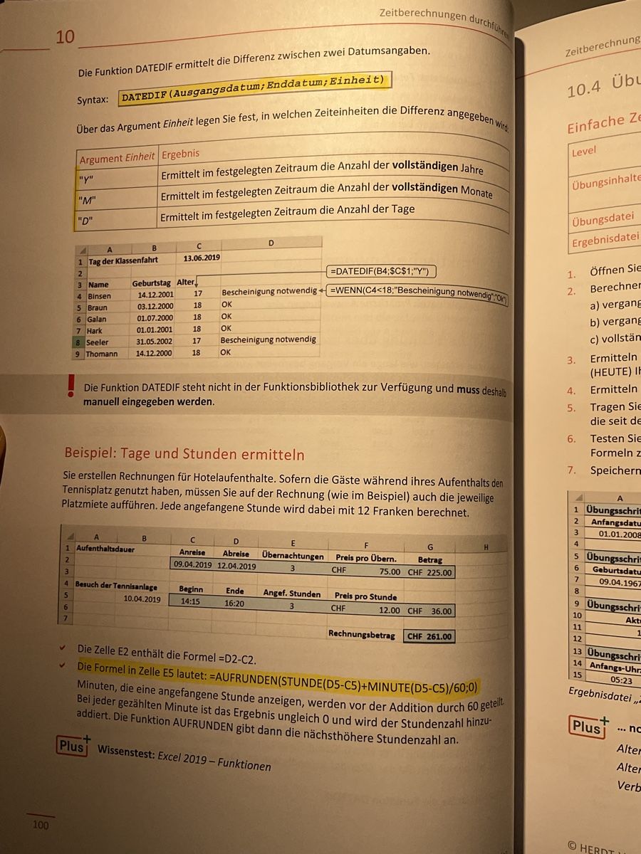 Bücher: Herdt Excel 2019 Grundlgen – Gebraucht aus Eschikofen von anj_98vh 5