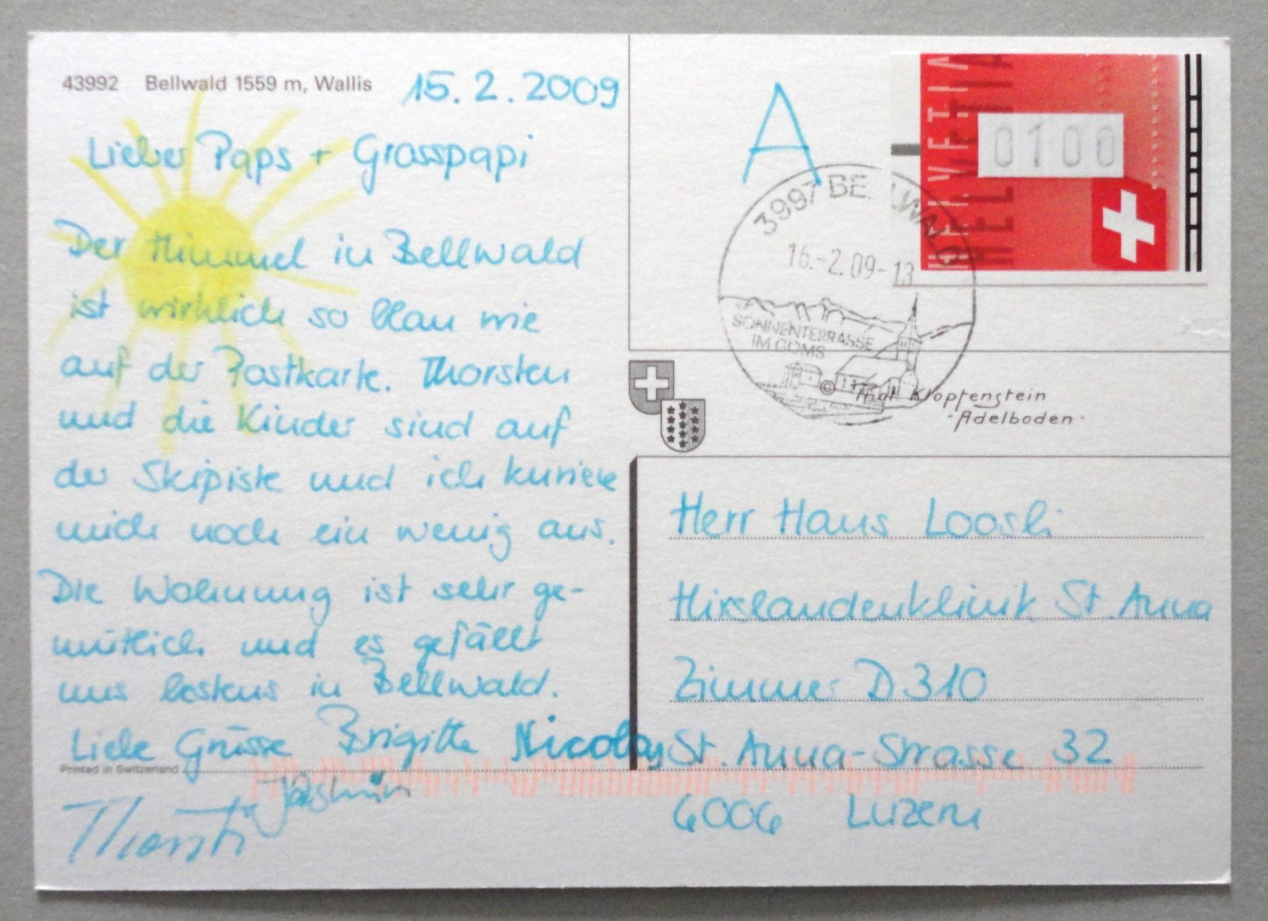 Cartoline postali: Bellwald 1559 m – Usato da Fétigny venduto da Billy2miny 1