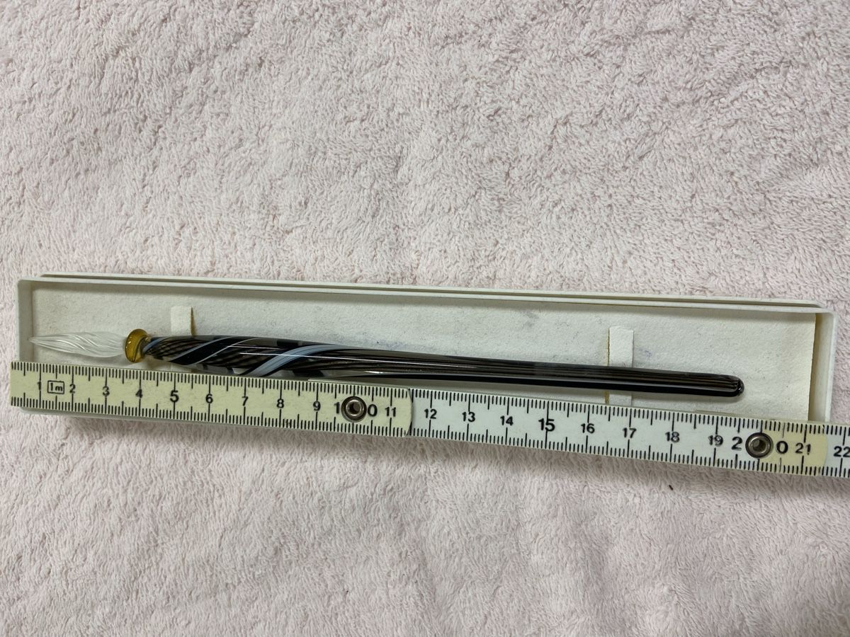 Penna & Evidenziatori: Glasfeder Stilus Schreibfeder mit Swirl Muster – Usato da Dietikon venduto da brocki-eyra 2