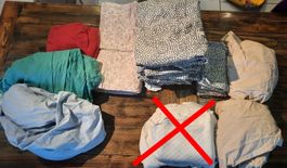 Grand Lot de draps housse couettes variés Ikea