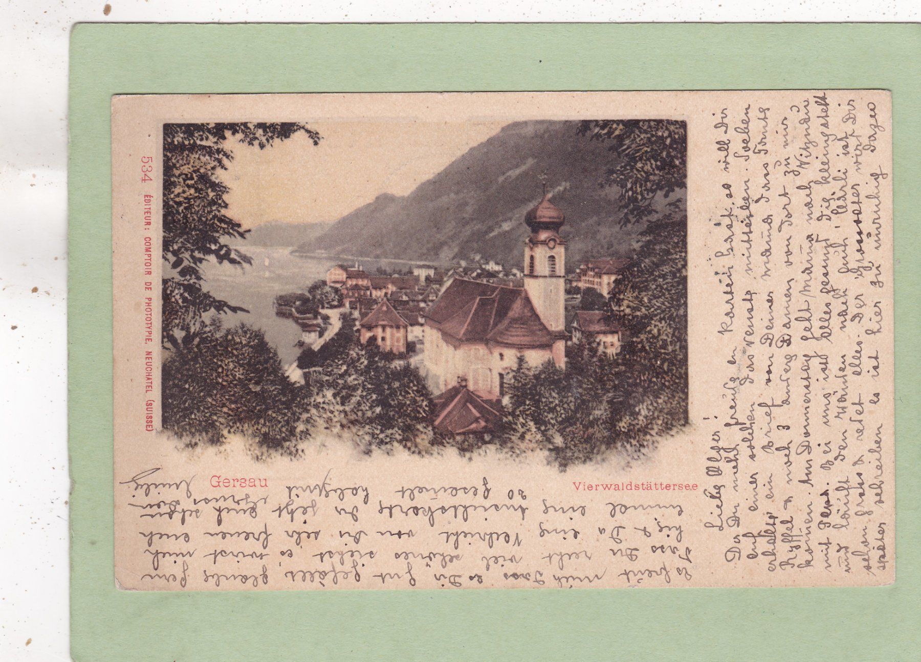 Cartoline postali: Gersau 1899 – Usato da Herisau venduto da Lisegrat2008