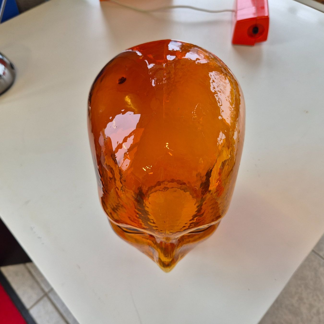 Sculture & Statue: Glaskopf Hutständer Kopf aus Glas orange – Usato da Nottwil venduto da Wondewa-Shop 7