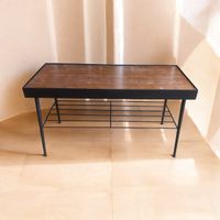 Vintage Couchtisch, 70er Jahre Design, Metall/Holz top!